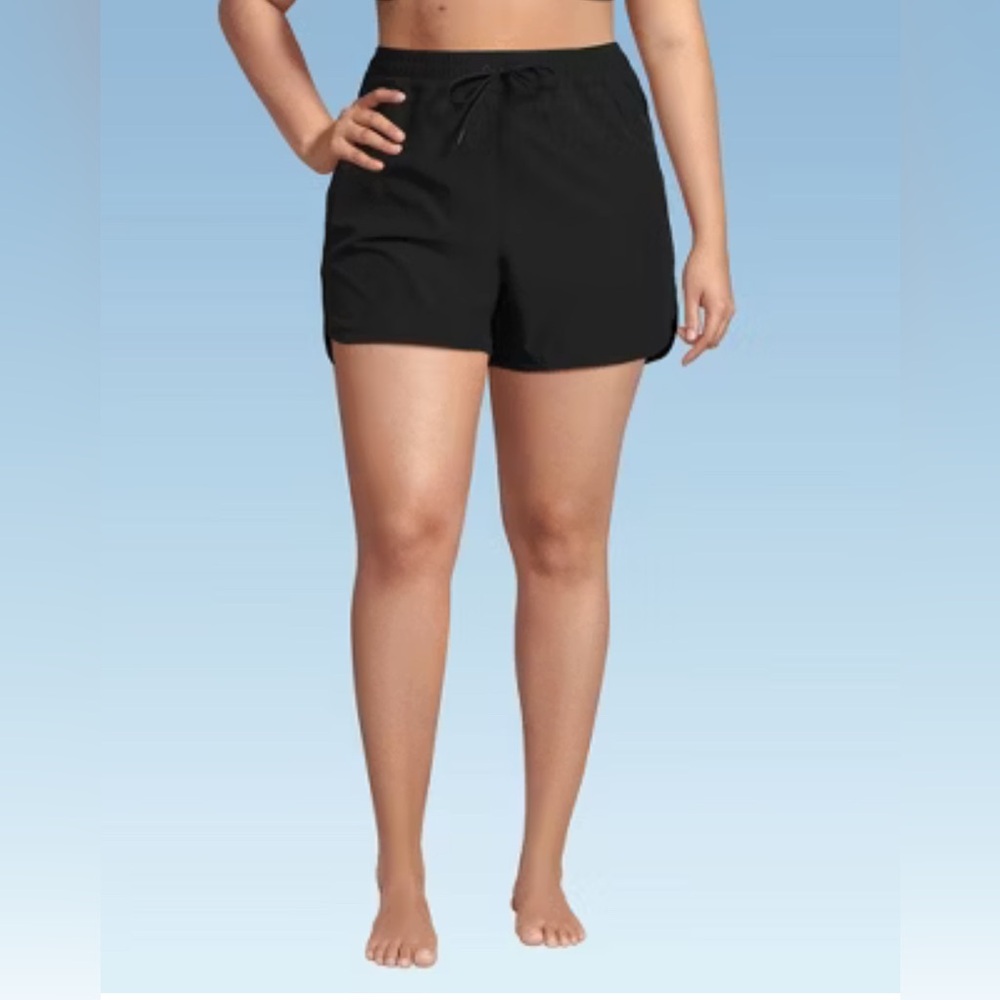 Merona Black Board Shorts Women’s Size 20-22 Drawstring Swim Bottoms Vacation